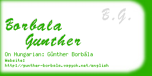 borbala gunther business card